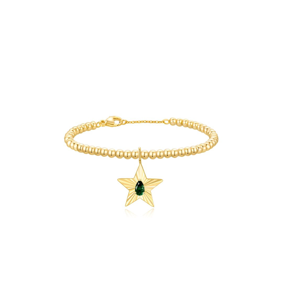 The Star Beaded Bracelet YG (May) - Eclat by Oui