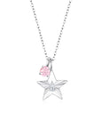 The Star Necklace with 4 Prong Solitaire Pendant WG (4mm) (Apr, Oct) - Eclat by Oui