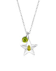 The Star Necklace with 4 Prong Solitaire Pendant WG (4mm) (Aug, Aug) - Eclat by Oui