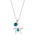 The Star Necklace with 4 Prong Solitaire Pendant WG (4mm) (Dec, Dec) - Eclat by Oui