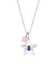 The Star Necklace with 4 Prong Solitaire Pendant WG (4mm) (Feb, Oct) - Eclat by Oui