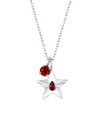 The Star Necklace with 4 Prong Solitaire Pendant WG (4mm) (Jan, Jul) - Eclat by Oui