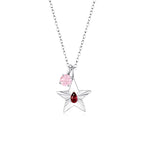 The Star Necklace with 4 Prong Solitaire Pendant WG (4mm) (Jan, Oct) - Eclat by Oui