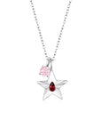 The Star Necklace with 4 Prong Solitaire Pendant WG (4mm) (Jan, Oct) - Eclat by Oui