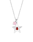 The Star Necklace with 4 Prong Solitaire Pendant WG (4mm) (Jul, Oct) - Eclat by Oui