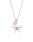 The Star Necklace with 4 Prong Solitaire Pendant WG (4mm) (Jun, Oct) - Eclat by Oui