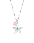 The Star Necklace with 4 Prong Solitaire Pendant WG (4mm) (Mar, Oct) - Eclat by Oui
