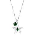 The Star Necklace with 4 Prong Solitaire Pendant WG (4mm) (May, May) - Eclat by Oui