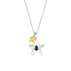 The Star Necklace with 4 Prong Solitaire Pendant WG (4mm) (May, Nov) - Eclat by Oui