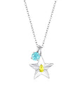 The Star Necklace with 4 Prong Solitaire Pendant WG (4mm) (Nov, Mar) - Eclat by Oui