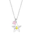 The Star Necklace with 4 Prong Solitaire Pendant WG (4mm) (Nov, Oct) - Eclat by Oui
