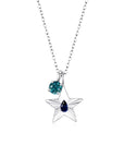 The Star Necklace with 4 Prong Solitaire Pendant WG (4mm) (Sep, Dec) - Eclat by Oui