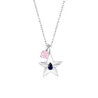 The Star Necklace with 4 Prong Solitaire Pendant WG (4mm) (Sep, Oct) - Eclat by Oui