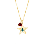 The Star Necklace with 4 Prong Solitaire Pendant YG (4mm) - Eclat by Oui