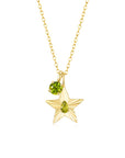 The Star Necklace with 4 Prong Solitaire Pendant YG (4mm) (Aug, Aug) - Eclat by Oui