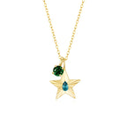 The Star Necklace with 4 Prong Solitaire Pendant YG (4mm) (Dec, May) - Eclat by Oui