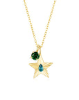 The Star Necklace with 4 Prong Solitaire Pendant YG (4mm) (Dec, May) - Eclat by Oui