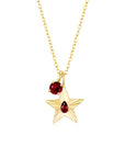 The Star Necklace with 4 Prong Solitaire Pendant YG (4mm) (Jan, Jan) - Eclat by Oui