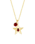 The Star Necklace with 4 Prong Solitaire Pendant YG (4mm) (Jan, Jul) - Eclat by Oui