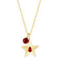 The Star Necklace with 4 Prong Solitaire Pendant YG (4mm) (Jul, Jul) - Eclat by Oui