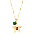 The Star Necklace with 4 Prong Solitaire Pendant YG (4mm) (Jul, May) - Eclat by Oui