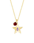 The Star Necklace with 4 Prong Solitaire Pendant YG (4mm) (Jun, Jan) - Eclat by Oui