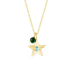 The Star Necklace with 4 Prong Solitaire Pendant YG (4mm) (Mar, May) - Eclat by Oui