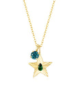 The Star Necklace with 4 Prong Solitaire Pendant YG (4mm) (May, Dec) - Eclat by Oui
