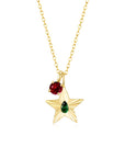 The Star Necklace with 4 Prong Solitaire Pendant YG (4mm) (May, Jan) - Eclat by Oui