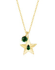 The Star Necklace with 4 Prong Solitaire Pendant YG (4mm) (May, May) - Eclat by Oui