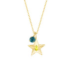 The Star Necklace with 4 Prong Solitaire Pendant YG (4mm) (Nov, Dec) - Eclat by Oui