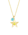 The Star Necklace with 4 Prong Solitaire Pendant YG (4mm) (Nov, Mar) - Eclat by Oui