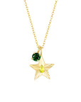 The Star Necklace with 4 Prong Solitaire Pendant YG (4mm) (Nov, May) - Eclat by Oui