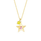 The Star Necklace with 4 Prong Solitaire Pendant YG (4mm) (Oct, Nov) - Eclat by Oui