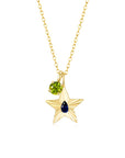 The Star Necklace with 4 Prong Solitaire Pendant YG (4mm) (Sep, Aug) - Eclat by Oui