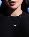 Toi et Moi Necklace (Heart + Emerald) 1CT (Model) - Eclat by Oui