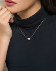 Toi et Moi Necklace (Heart + Pear) 1CT (Model) - Eclat by Oui