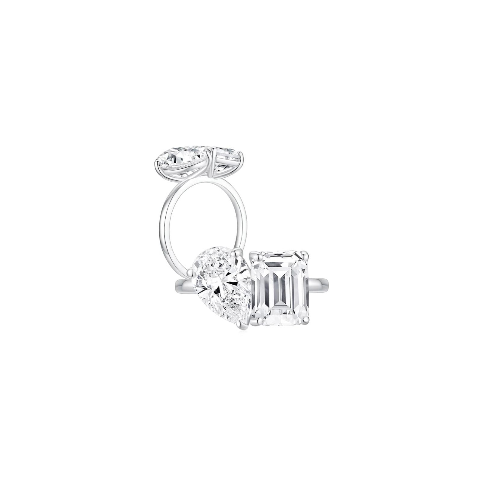 Toi et Moi Ring (Pear + Emerald) (Both) - Eclat by Oui