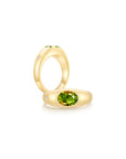 Twinlight Oval Signet Ring Both YG (Aug, Apr) - Eclat by Oui
