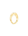 Twinlight Oval Signet Ring Side YG (Apr, Apr) - Eclat by Oui