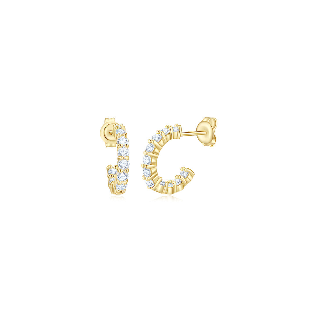 Vera Small Hooped Earrings YG - Éclat by Oui