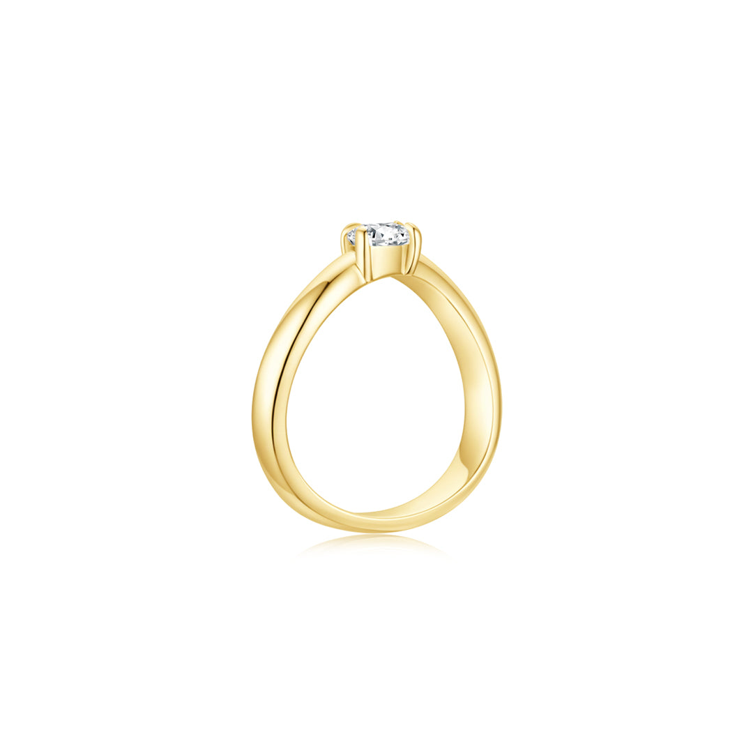 Wave Marquise Ring (Side) YG - Éclat by Oui