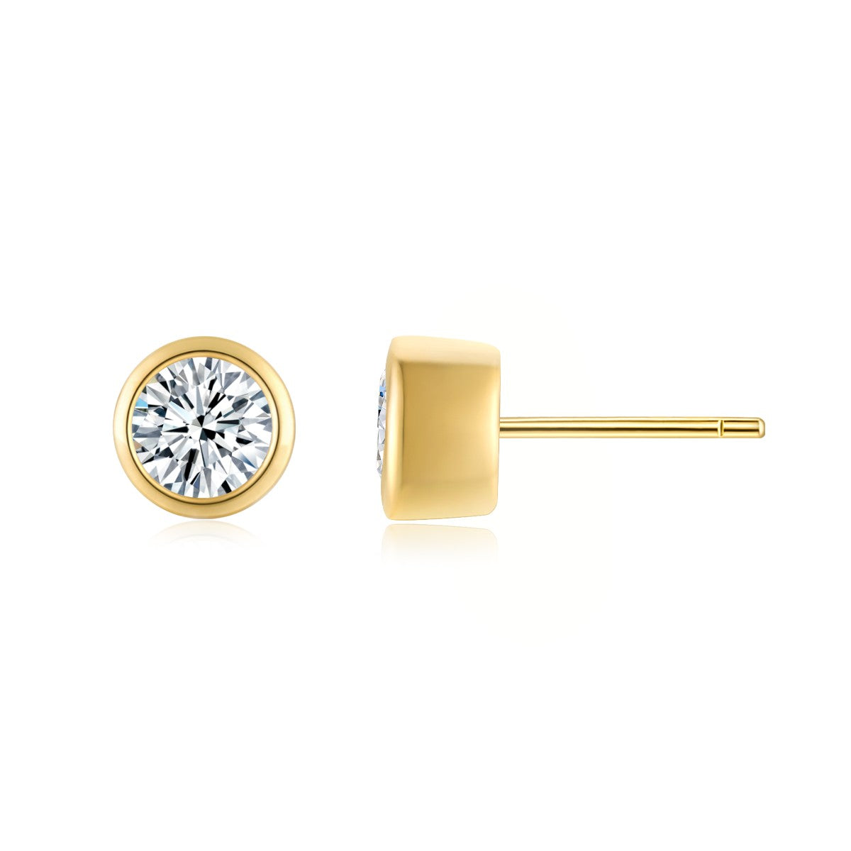 Bezel Solitaire Ear Studs (Sample)