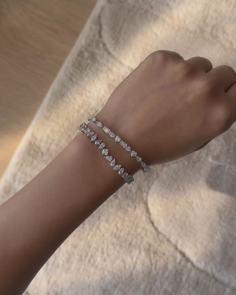 Lora & Nira Mixed Cut Tennis Bracelet (Video) - Éclat by Oui