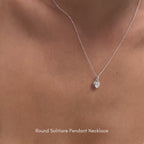 Round Solitaire Pendant Necklace (Video) - Éclat by Oui