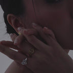 Smiley Face Pave Ear Studs (lifestyle) - Eclat by Oui