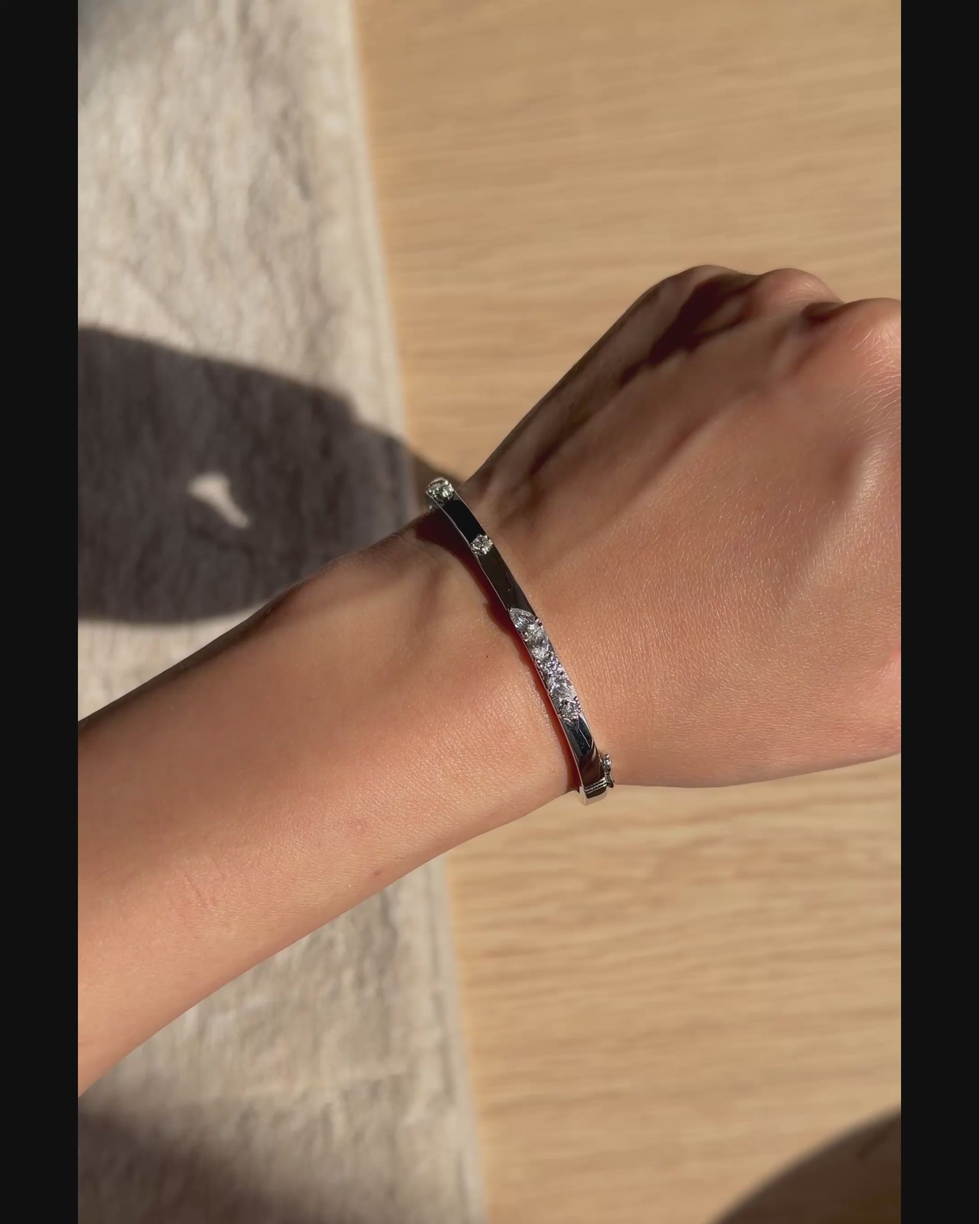 Encrusted Radiance Bangle (Video) - Éclat by Oui