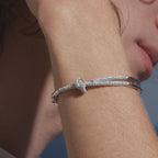 KNOT Alone® Double Pave Bangle (Model) - Eclat by Oui