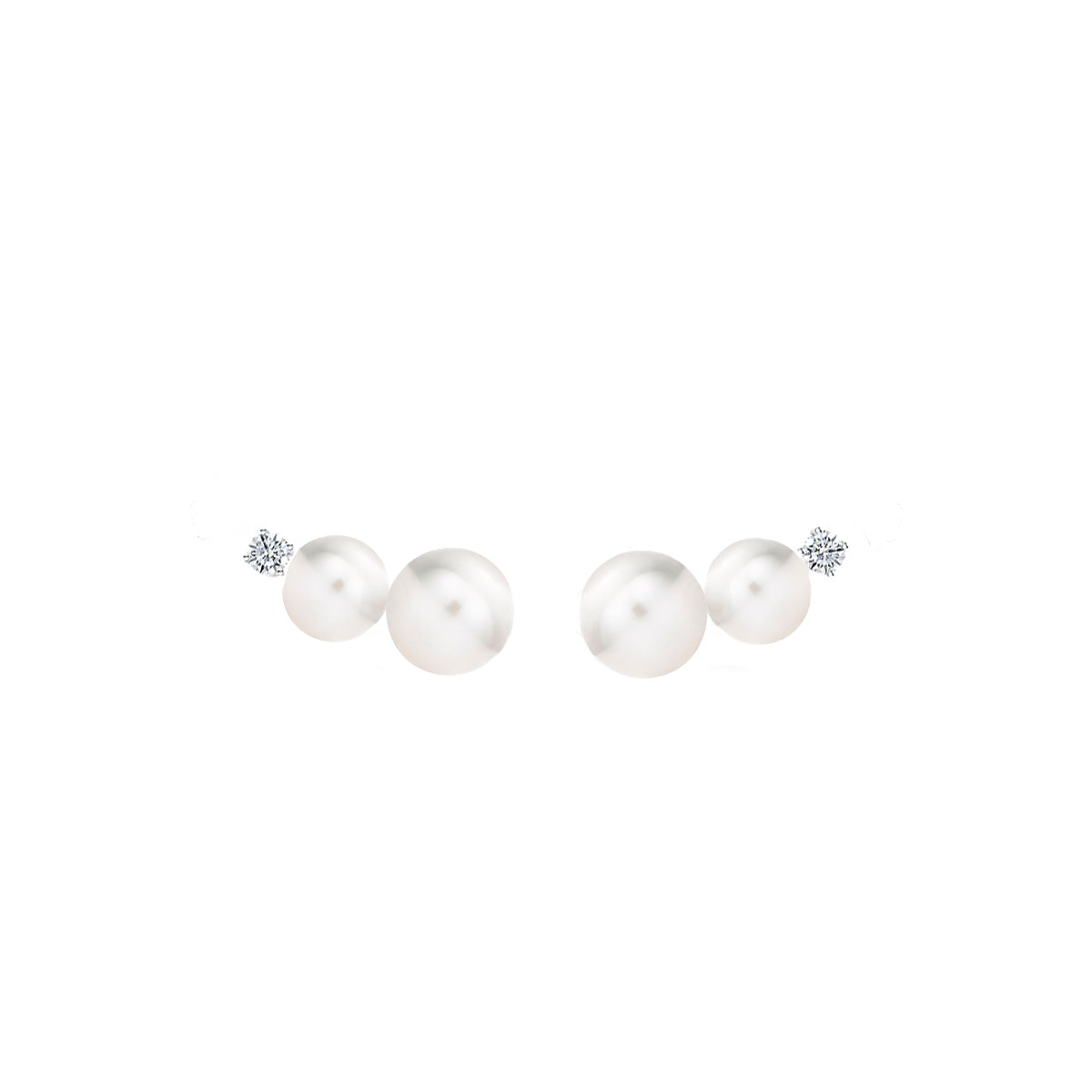 Pearl Ear Studs 2 Pearls - Tricia Capsule Collection - Eclat by Oui