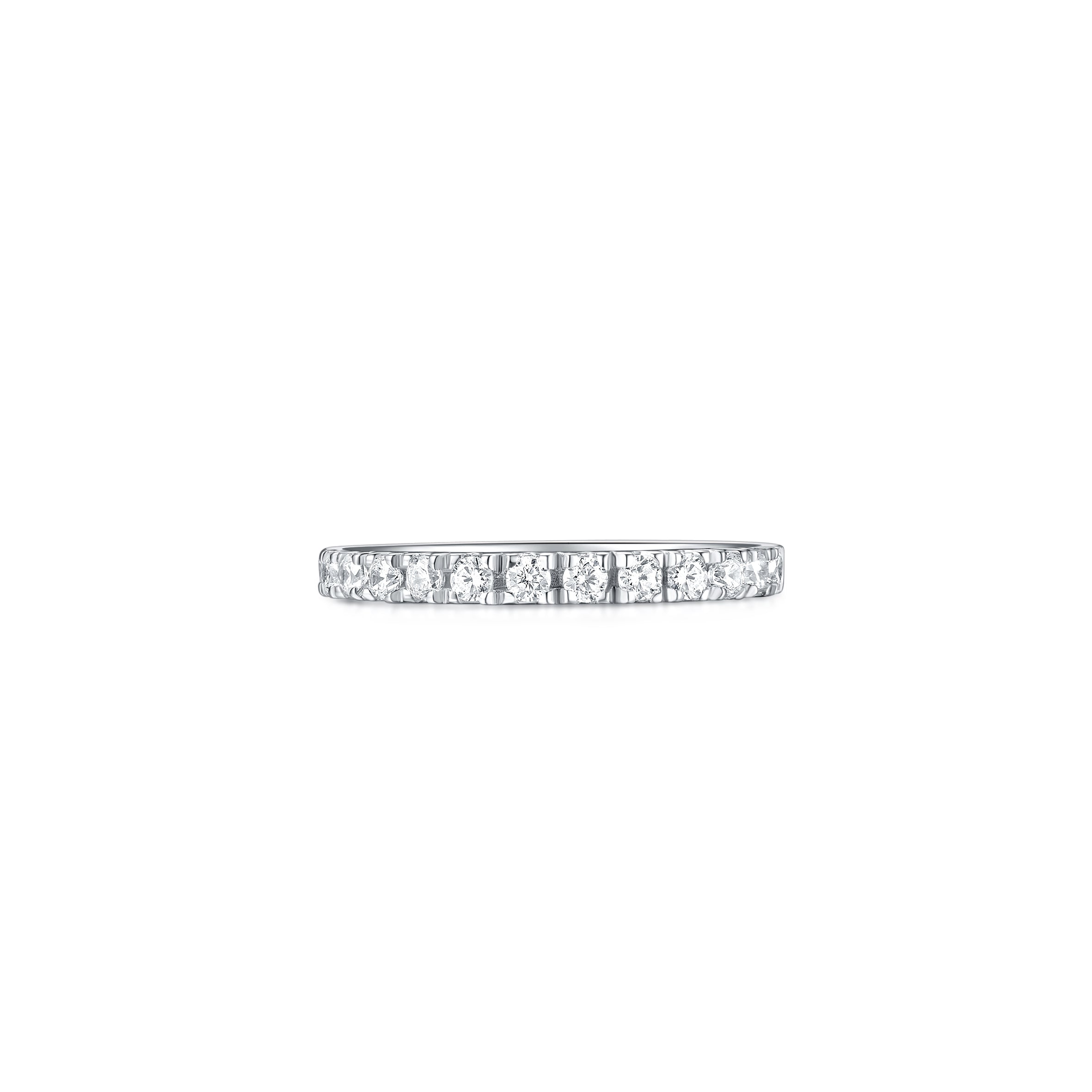Giselle Half Eternity Wedding Band Front - Eclat by Oui